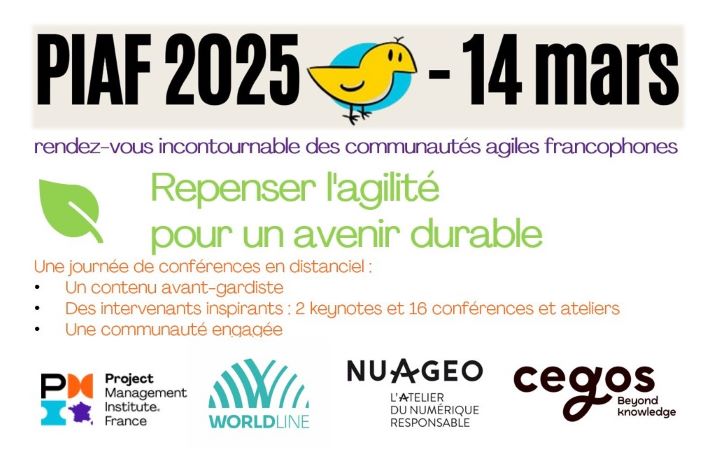 PIAF 2025 : Repenser l’Agilité pour un Avenir Durable | 14 mars 2025